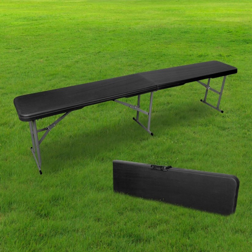 Panca pieghevole per catering 180 cm - nero