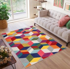 Stilvoller Teppich mit geometrischem Muster SALSA