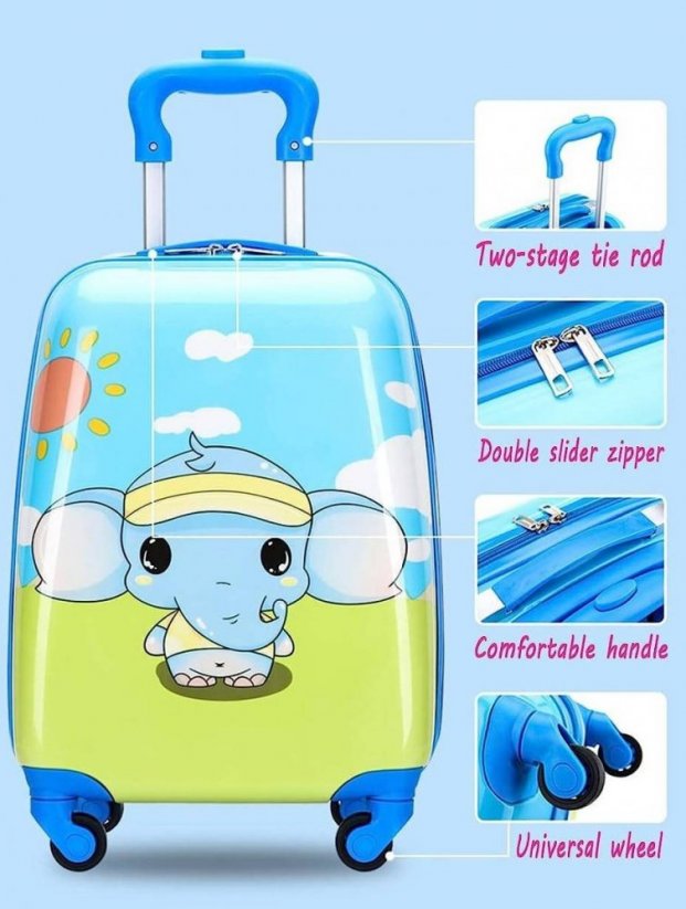 Detský cestovný kufor so sloníkom 32 l