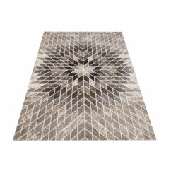 Beigefarbener Teppich in modernem Design mit natürlichen Motiven