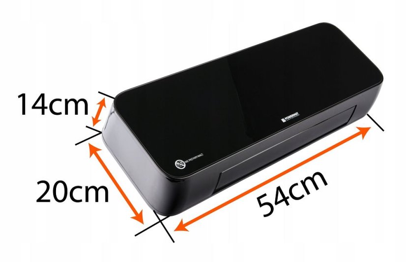 Légfüggöny 2000 W - kerámia fűtőtest termosztáttal