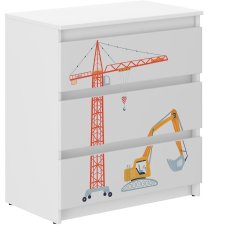 Kinderzimmerkommode mit LKW-Motiv 76x40x70 cm