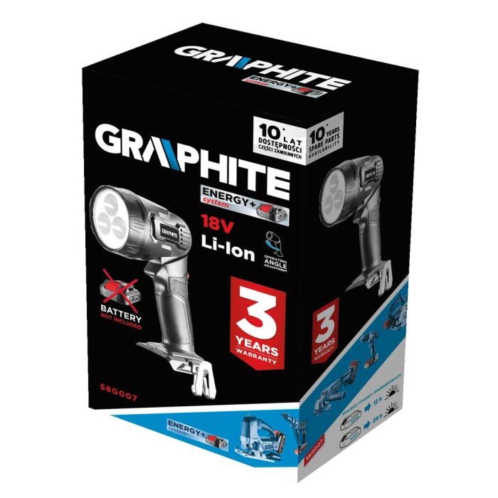 Újratölthető zseblámpa Energy + 18V Li-Ion, akkumulátor nélkül 58G007 GRAPHITE