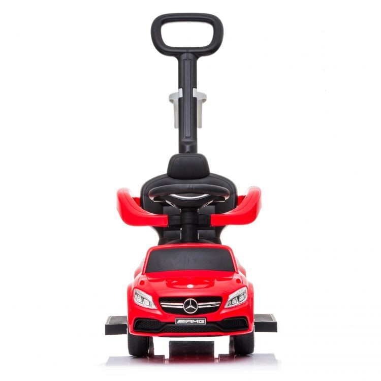 Odrážedlo Mercedes v červené barvě s rukojetí