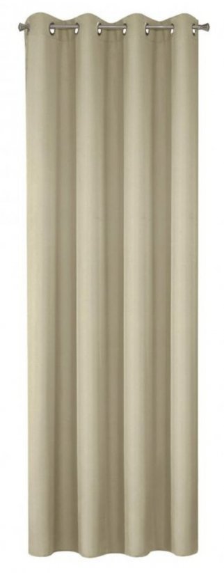 Elegáns világos bézs színű sötétítő függöny - Méret: Hossz: 250 cm