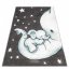 Kvalitní dětský koberec se sloníkem šedé barvy