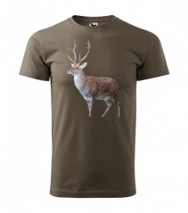 Muška pamučna majica s printom za strastvenog lovca