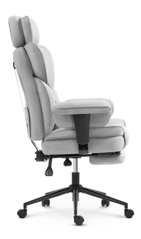 HC-1037 ergonomikus irodai fotel lábtartóval – szürke szövet
