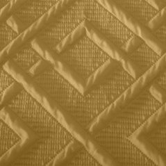 Moderno posteljno pregrinjalo z vzorcem v gorčično rumeni barvi