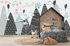 Ůžasná detská nálepka na stenu lietajúce zvieratká 150 x 300 cm 