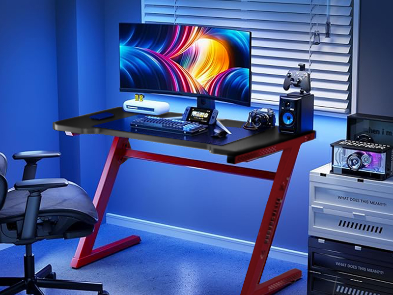 Računalniška igralna miza LED 80 cm