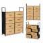 Comodă cu 8 sertare din material textil și cadru metalic 107 x 80 x 24 cm