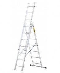 Multifunkčný hliníkový rebrík, 3 x 7 priečok a nosnosť 150 kg
