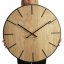 Velké dřevěné hodiny v hnědé barvě 60cm