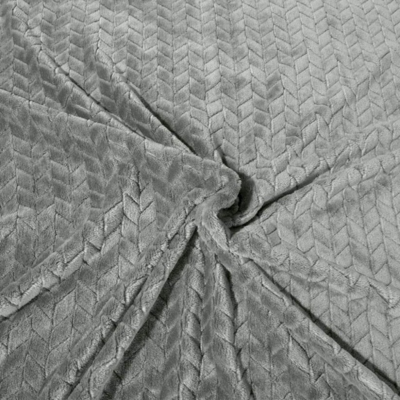 Puha dekoratív takaró, szürke színben