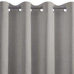 Тъмно сива затъмняваща завеса с гъста тъкан 140 x 250 cm