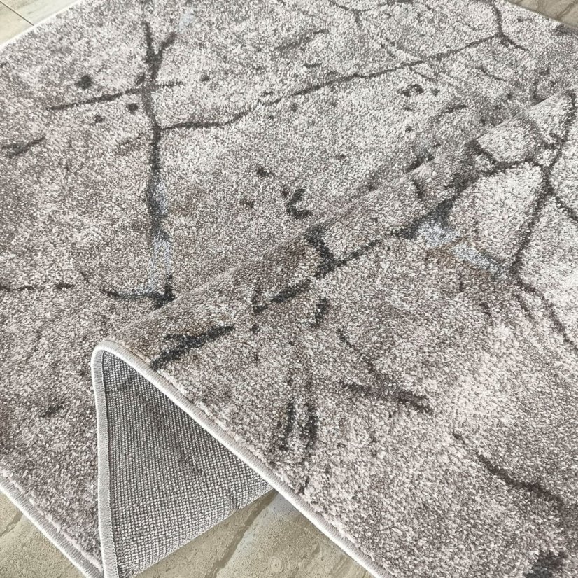 Modern bézs színű szőnyeg természetes mintával - téglalap alakú