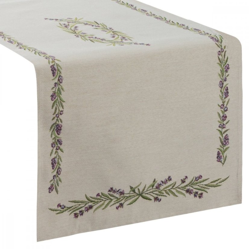 Běhoun s tkaným levandulovým vzorem