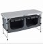 Klappbare Campingküche mit 2 Fächern 120 x 47 cm - grau Klappbare Campingküche mit 2 Fächern 120 x 47 cm - grau