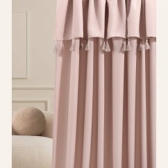 Tenda rosa chiaro ASTORIA con nappe per occhielli 140 x 280 cm