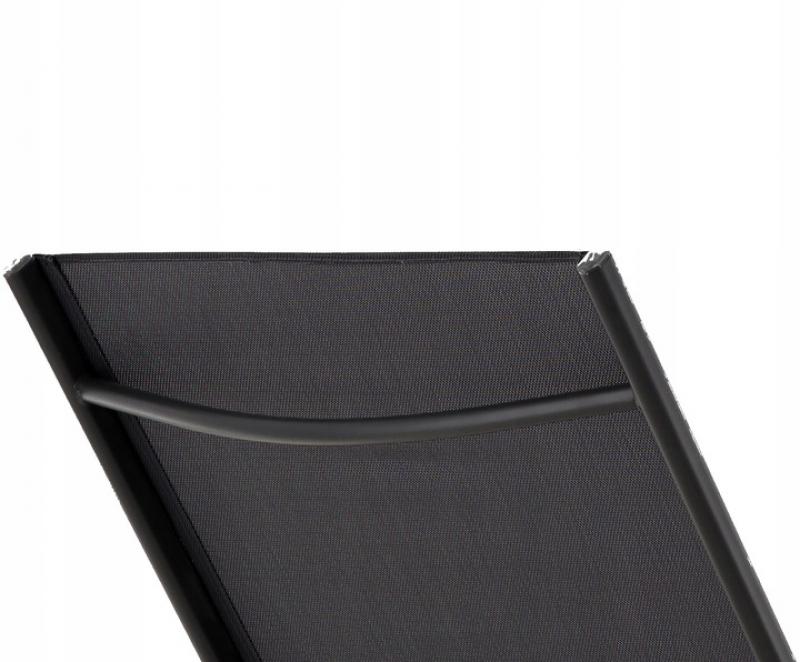 Polohovateľné záhradné lehátko tmavosivé