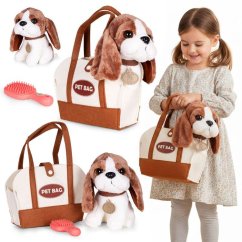 Plyšový psík v kabelke – roztomilá hračka pre deti