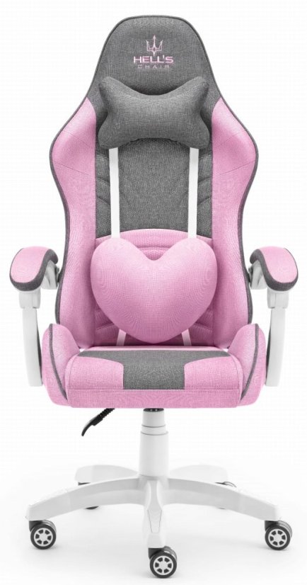 Herné kreslo Rainbow Pink Gray Mesh