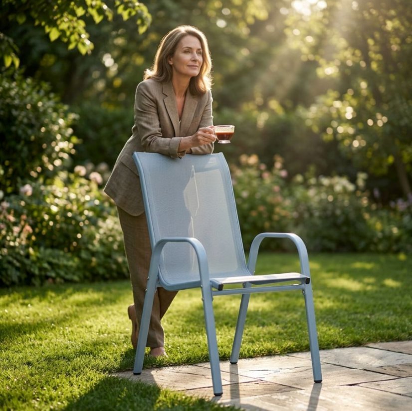 Set de 2 scaune de grădină – scaune confortabile și practice pentru balcon și terasă