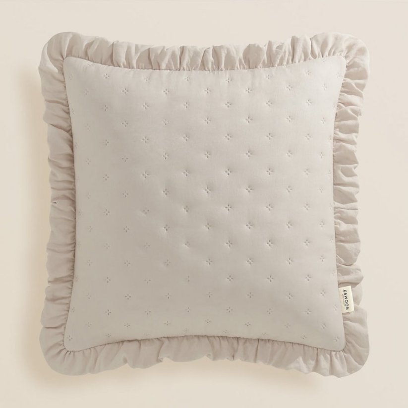 Romantična jastučnica MOLLY u bež boji 45 x 45 cm