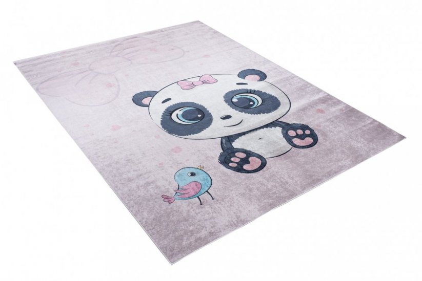 Tappeto per bambini con un adorabile motivo di panda - Misure: Larghezza: 120 cm | Lunghezza: 170 cm