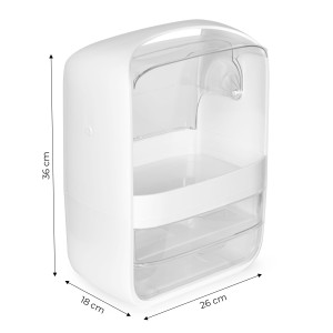 Priestranný organizér na kozmetiku 36 x 18 x 26 biely