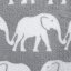 Sivá dekoračná deka so slonmi 