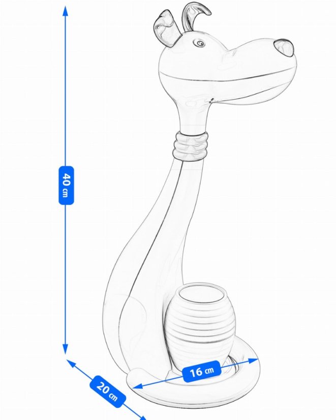 Stolová LED lampa - pes