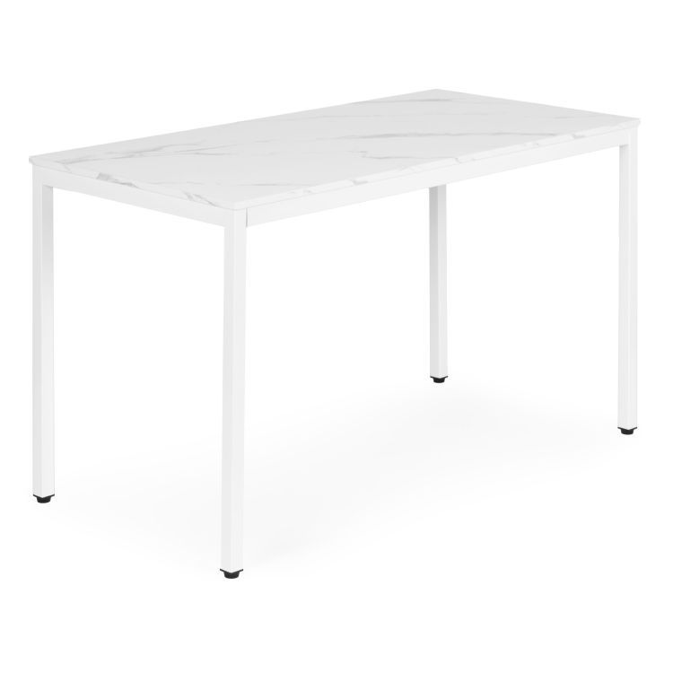 Kuchyňský stůl z bílého mramoru 120 x 60 cm - univerzální stůl pro 4-5 osob