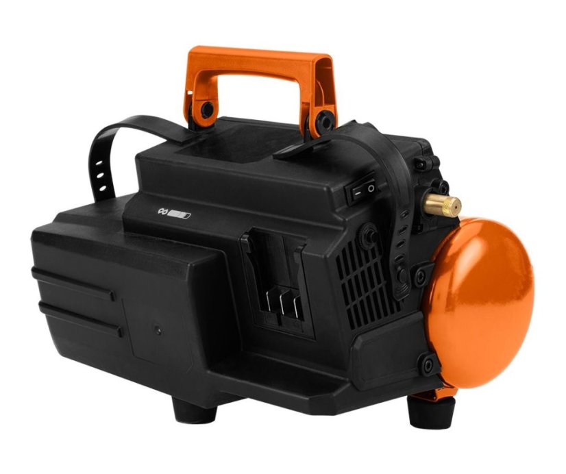 Akumulátorový kompresor NEO TOOLS Energy+ 18 V – 3,8 l, bez baterie