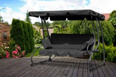 Dunkelgraue verstellbare Gartenschaukel