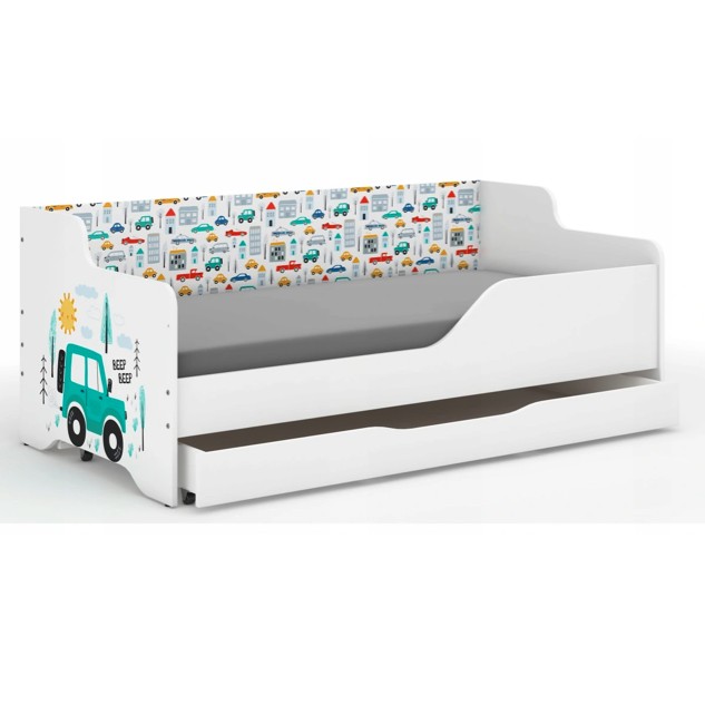 Letto per bambini amanti dei fuoristrada 160x80 cm