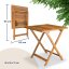Set da giardino in legno 3 pezzi - tavolo pieghevole + sedie