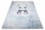 Kinderteppich mit einem niedlichen Panda auf einer Wolke