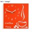 Ceas de perete Coffee Time - Culoare: Violet