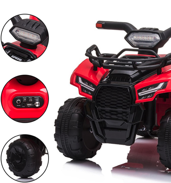 Detská akumulatorová štvorkolka červená