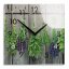 Декоративен стъклен часовник с мотив билки, 30 см