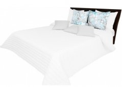 Cuvertură de pat albă cu matlasare