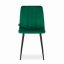Sada 4 zelených sametových židlí LAVA