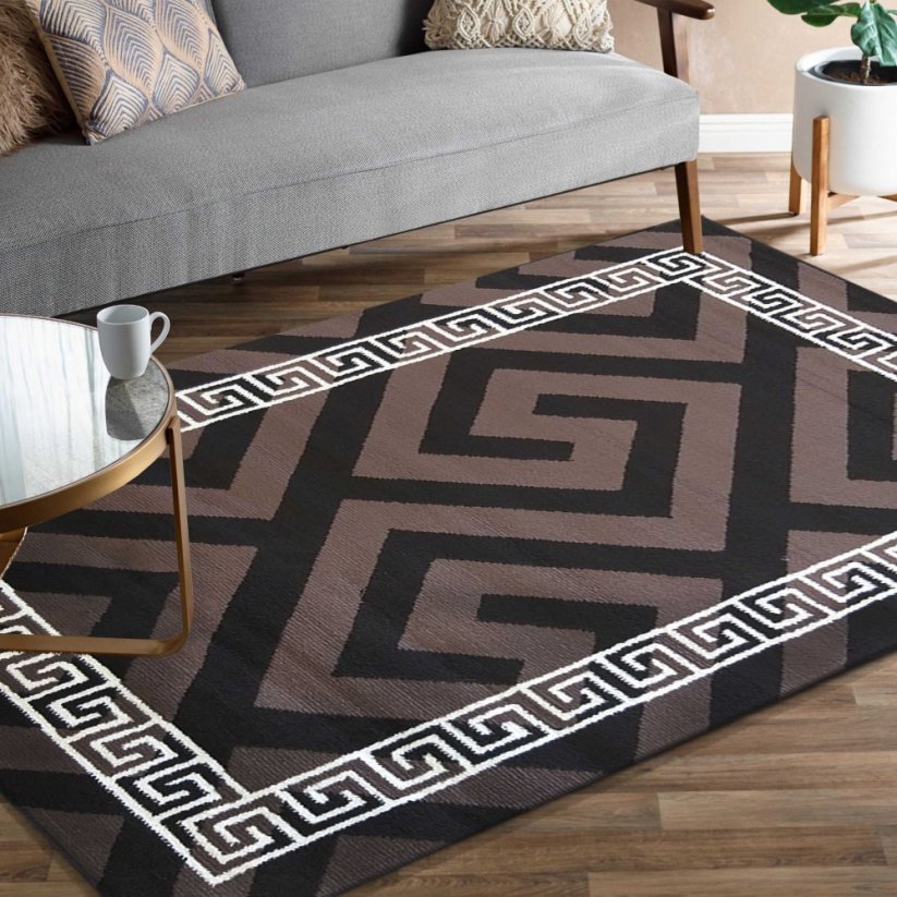Стилен кафяв килим, подходящ за всяка стая