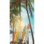 Plážová osuška s motívom paliem a surfov 100 x 180 cm