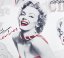 Bielo červené závesy Marilyn Monroe