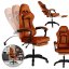 Bürostuhl mit Massage - brauner Samt