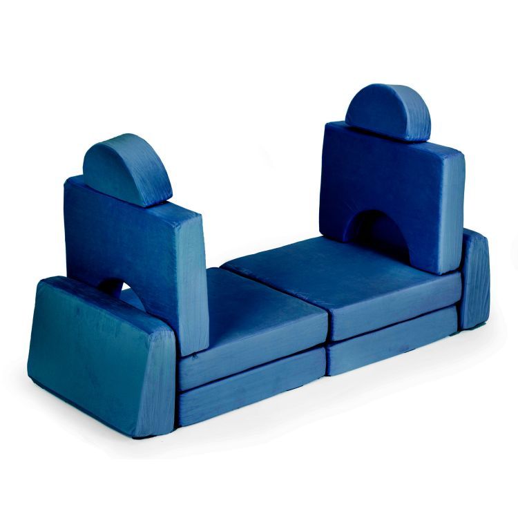 Velká modulární dětská pohovka - modrá