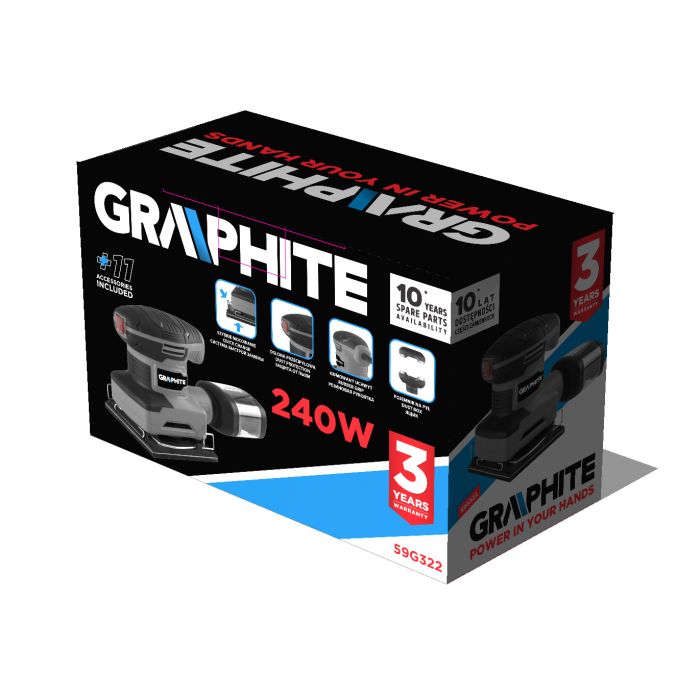 Vibrační bruska s příkonem 240 W 59G322 GRAPHITE